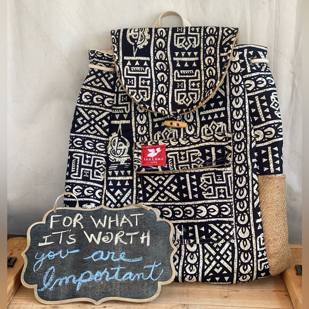 Taaluma Totes Mali Backpack | Like New Ethical Travel Bag